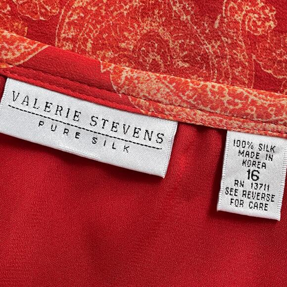 Vintage Y2K 100% Silk Wrap Skirt 16 Paisley Orange Boho Festival Beach Cover-Up - Picture 2 of 7